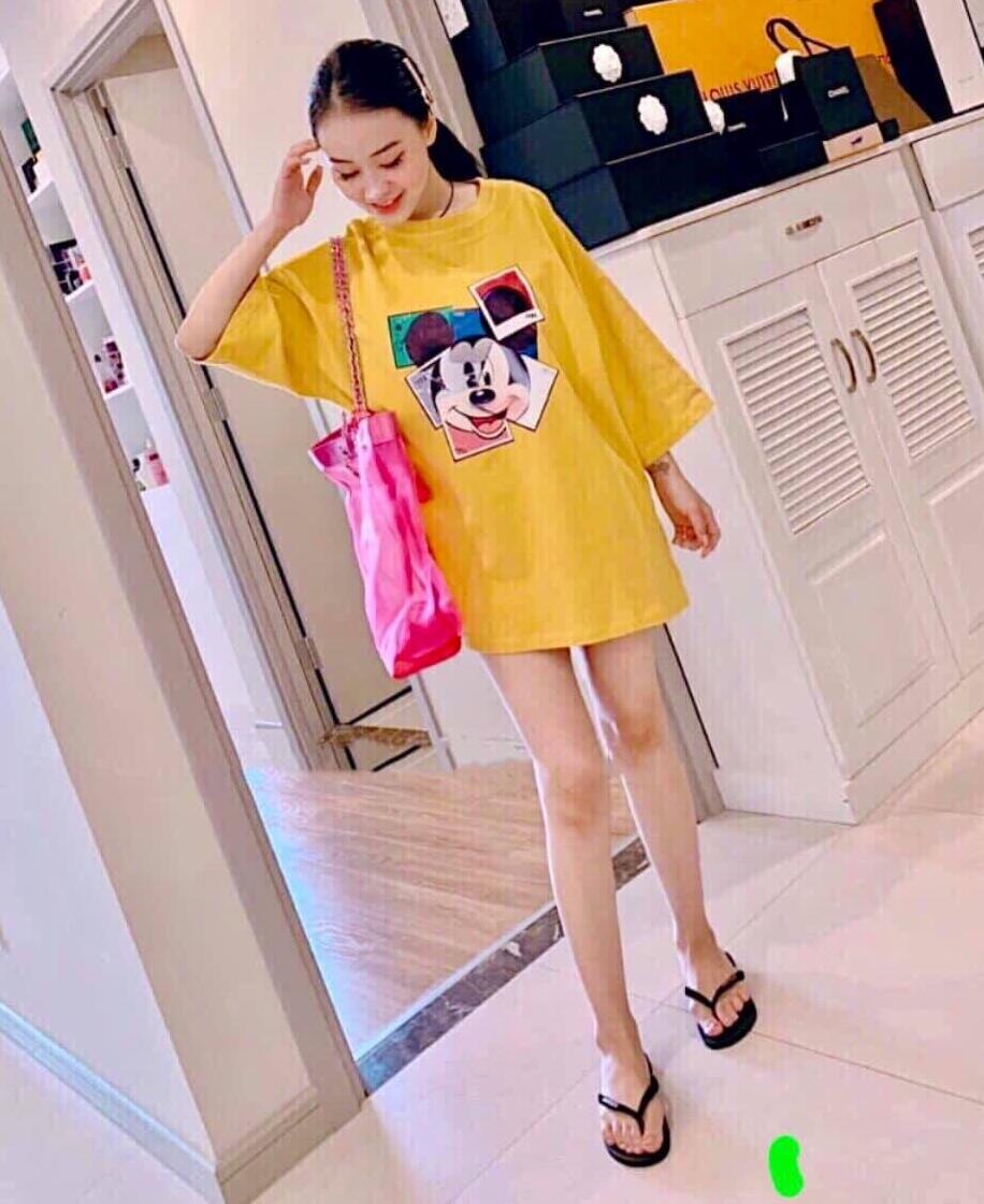 Áo thun nữ in hình Mickey xinh xắn