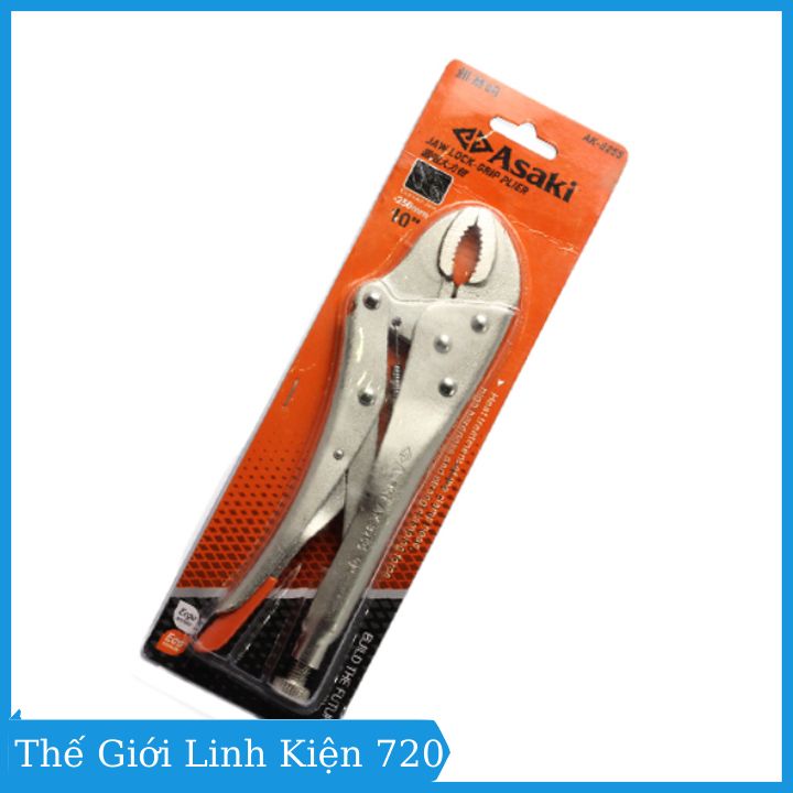 Kìm chết Asaki 10 inch mũi cong