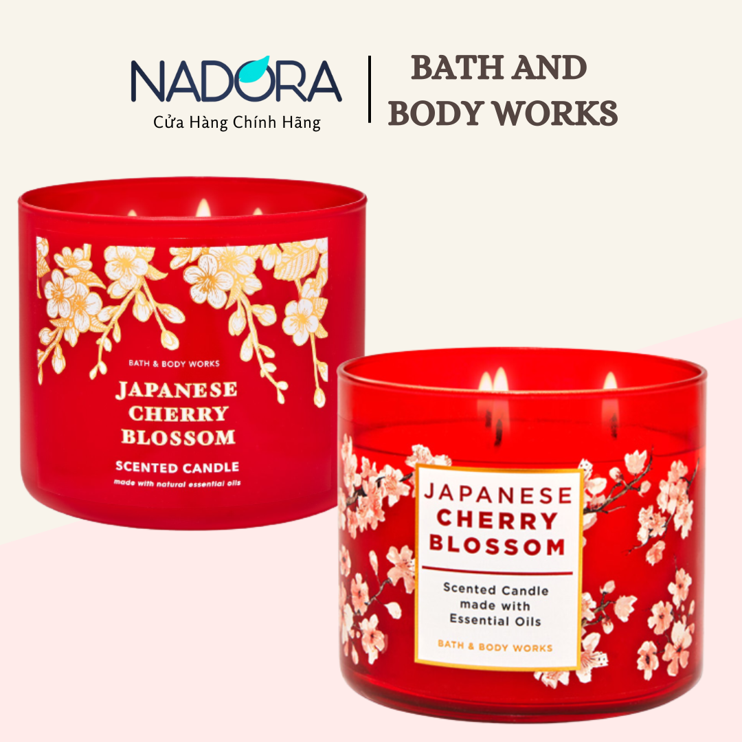 Nến thơm japanese cherry blossom bath and body works scented candle