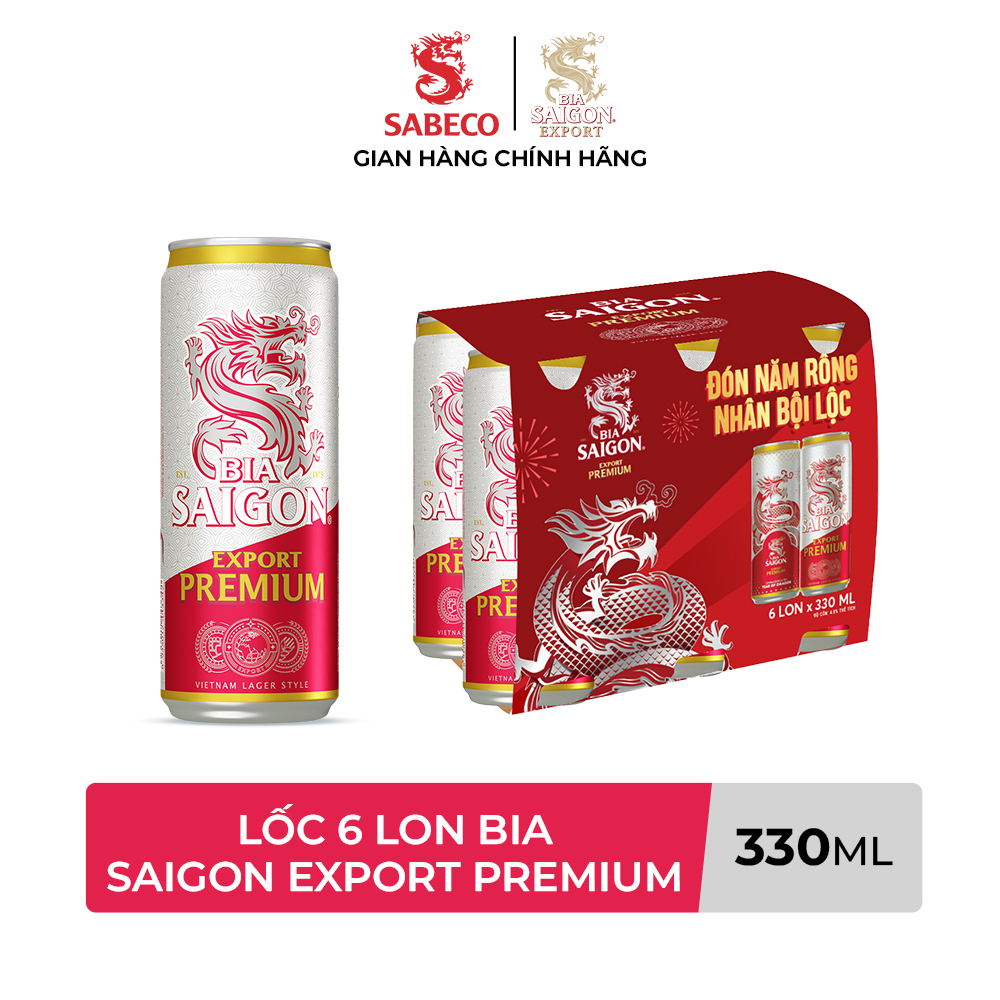 Lốc 6 - Bia Saigon Export Premium 330ml
