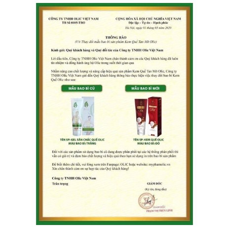 GEL TAN MỠ OLIC