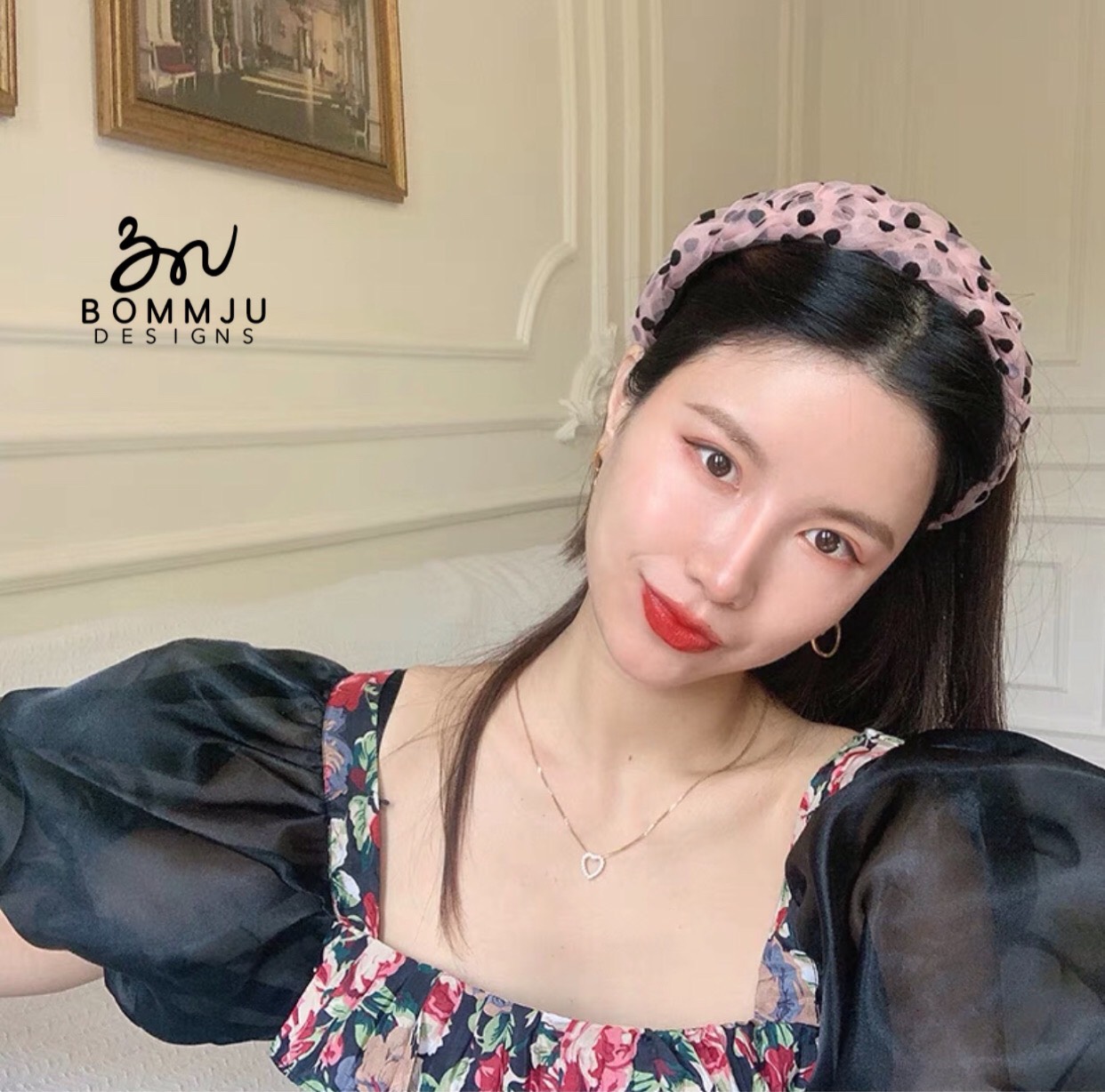 Bờm tóc voan chấm bi