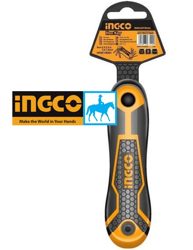 Bộ lục giác xếp 8 cây INGCO HHK14081