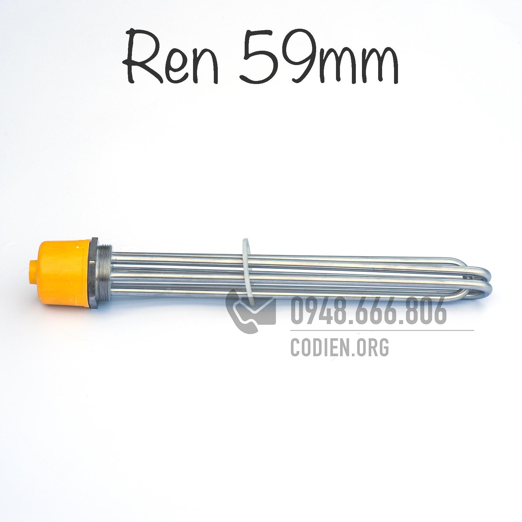 Điện trở nhiệt cục ren phi 59 inox 304