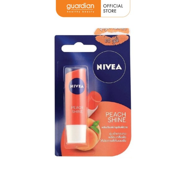 Son dưỡng ẩm Nivea Peach Shine màu cam hương đào (4.8g) cao cấp