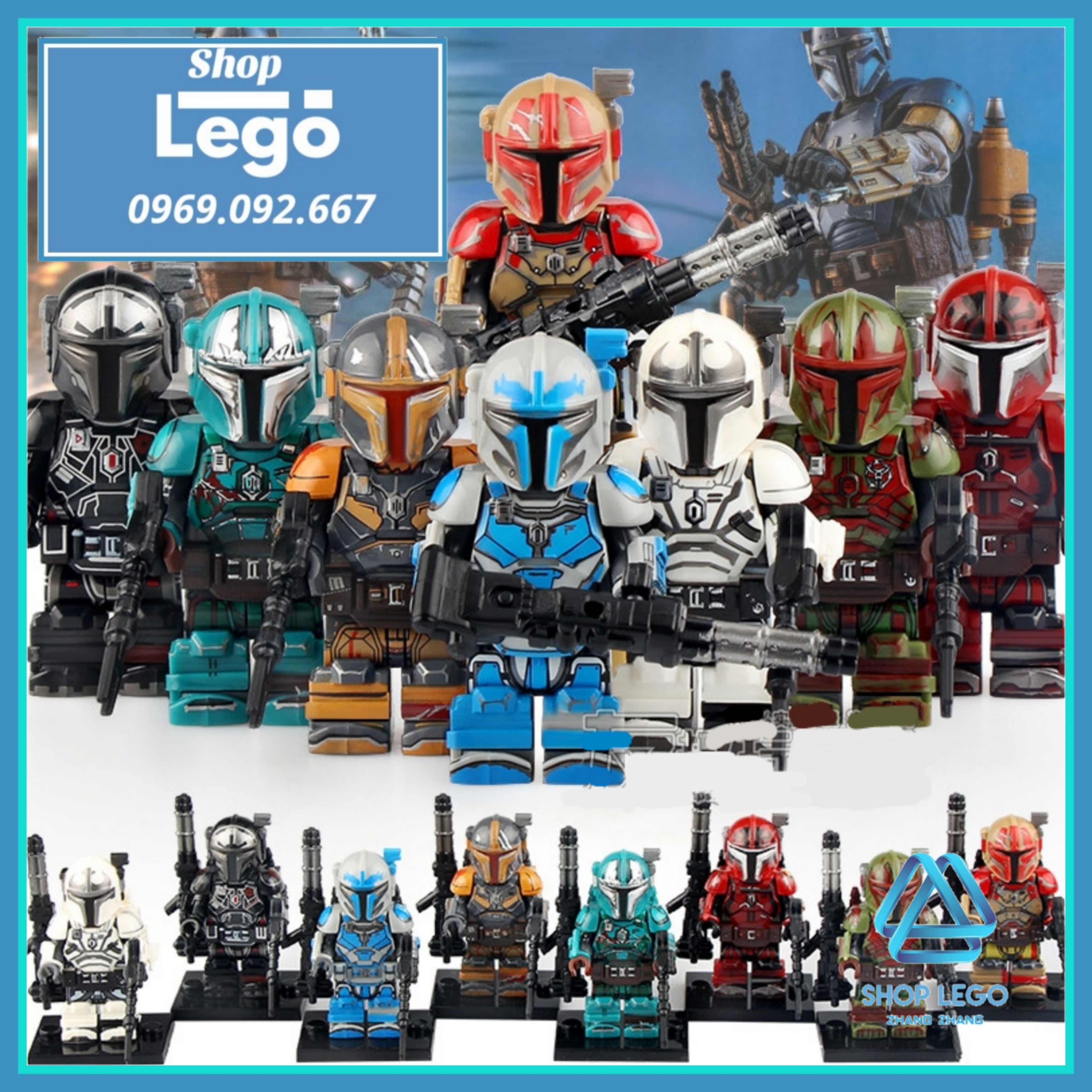 Xếp hình Star Wars Binh đoàn lính Heavy Infantry Mandalorian trong chiến