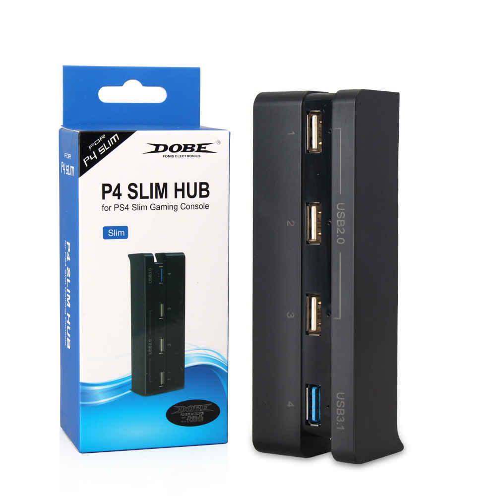 Hub 4 cổng usb (3 x USB 2.0, 1 x USB 3.0) Slim PS4 Dobe - Lahutech