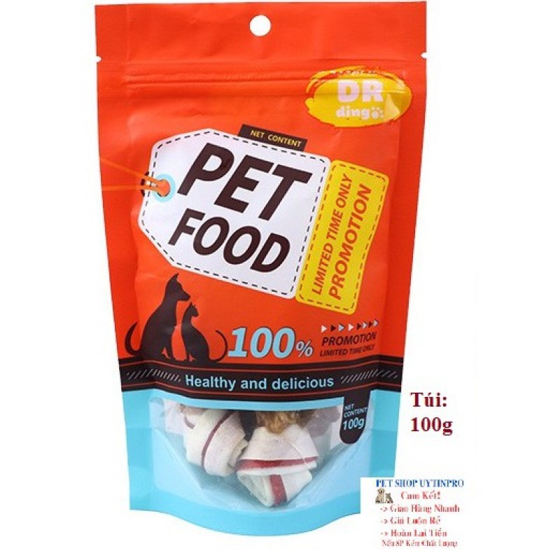 BÁNH THƯỞNG CHO CHÓ Pet Food Vị Thịt gà Gói 100g