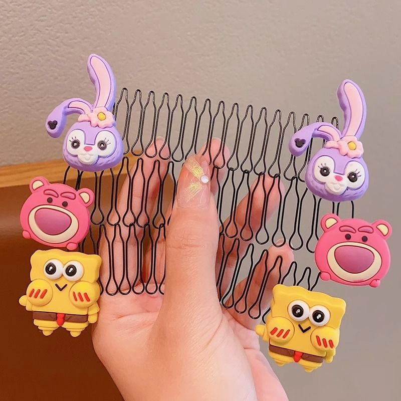 Lược cài tóc hoạt hình thú co giãn vô hình dễ thương cho trẻ em