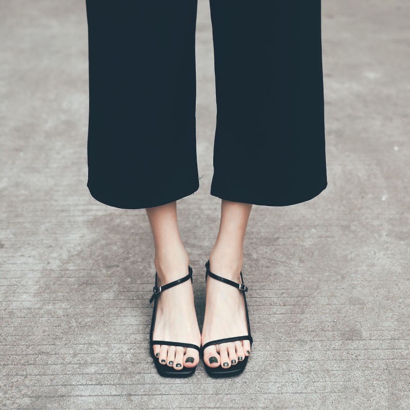 Giày sandal mũi tròn nữ tính 5 phân LNS26 thời trang