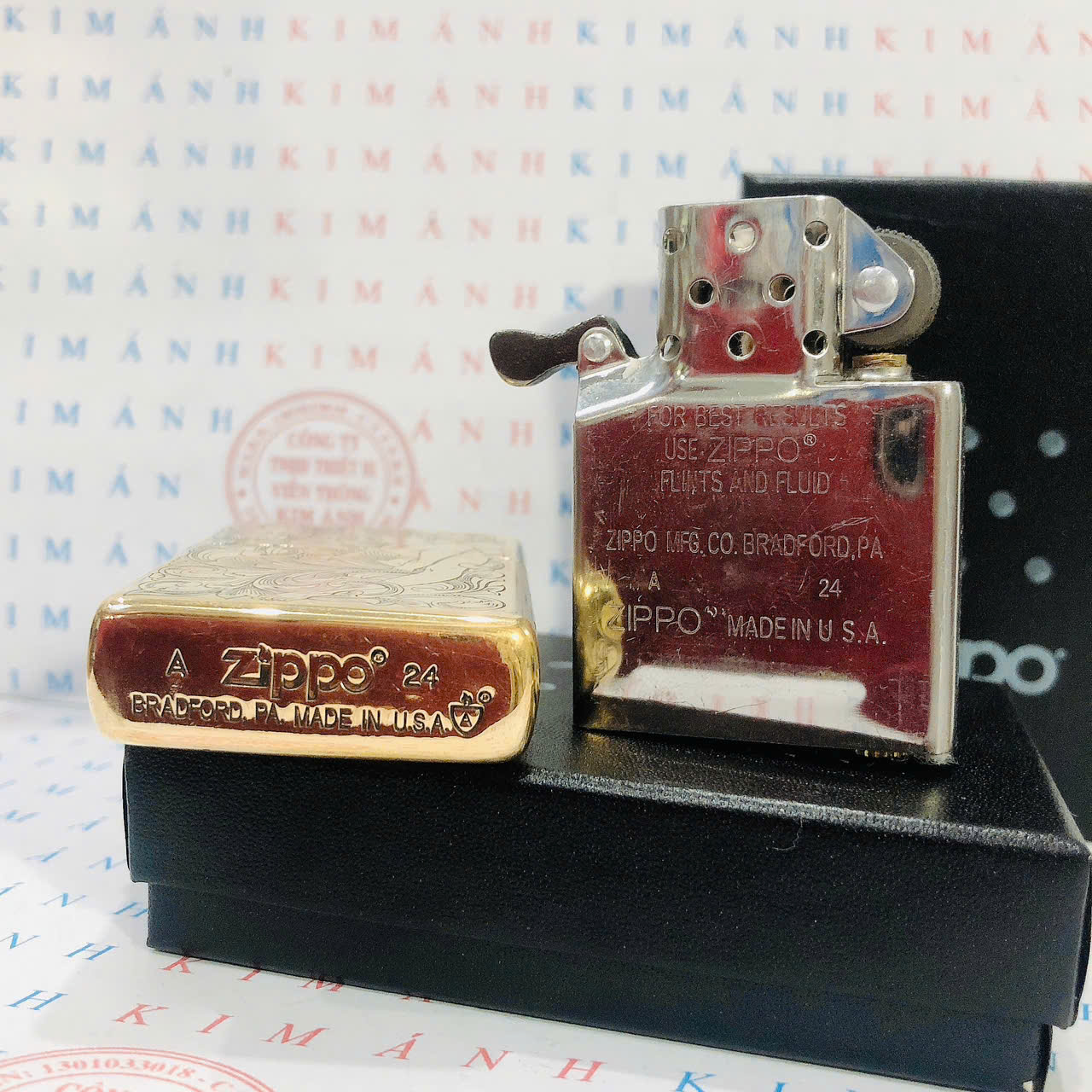 Zippo Lighter with Laser Engraving of 5 Faced Images of Women, High-Quality Product with Copper Shell and Red Stamp.