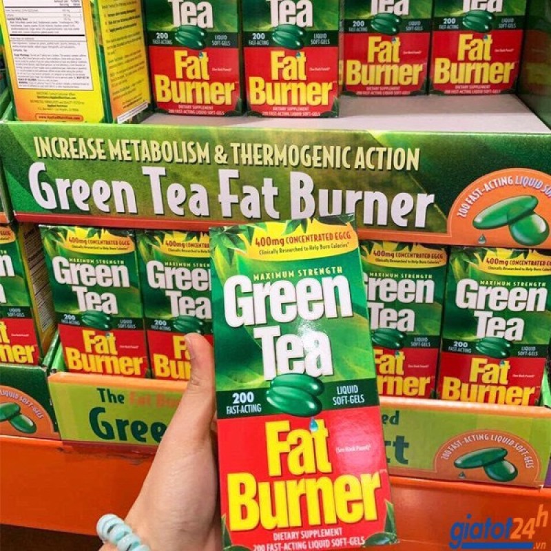 Viên uống hỗ trợ giảm cân chiết xuất trà xanh Green Tea Fat Burner Hộp 200 viên [MỸ]