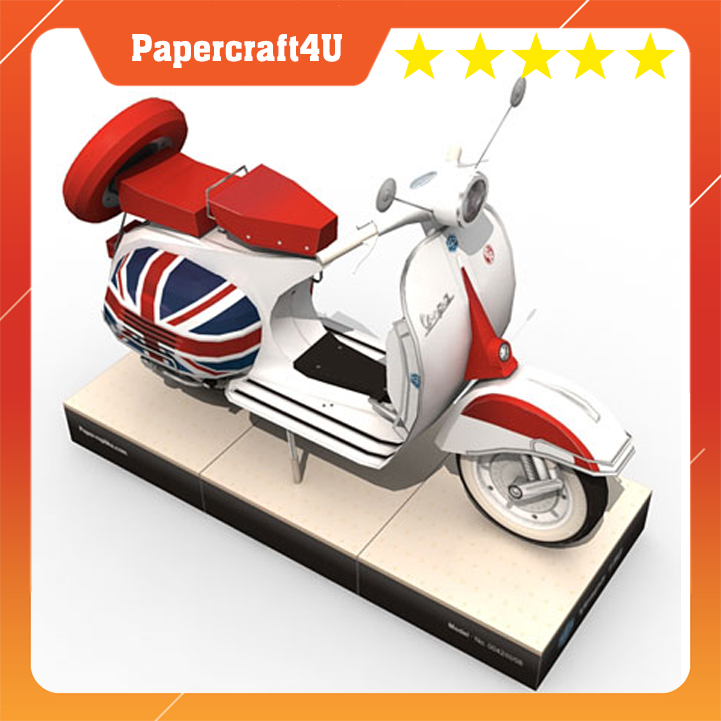 Mô hình giấy 3D xe máy Vespa 150 Scooter
