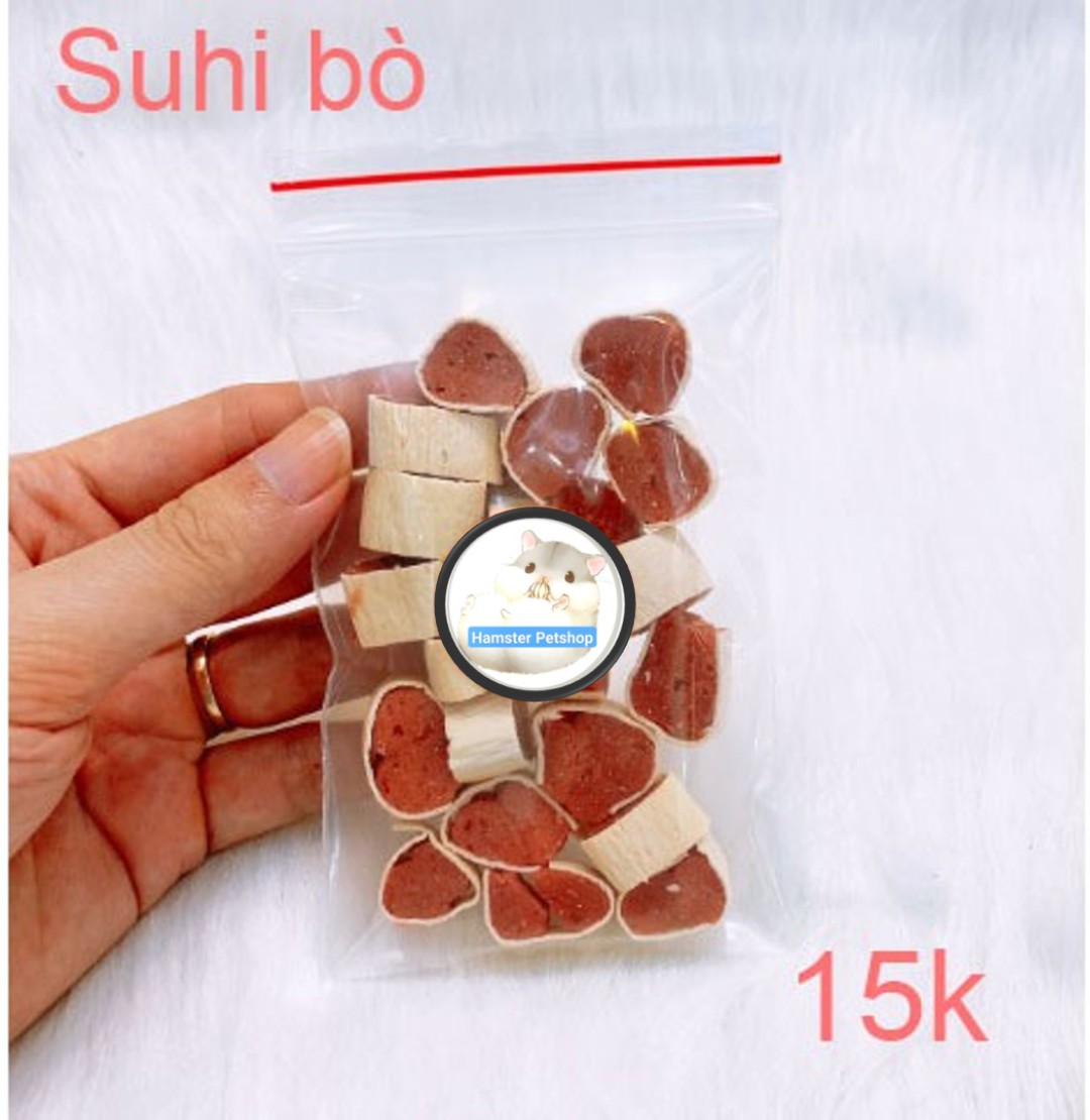 Snack thịt bò cuộn Sushi cho Hamster vỗ béo