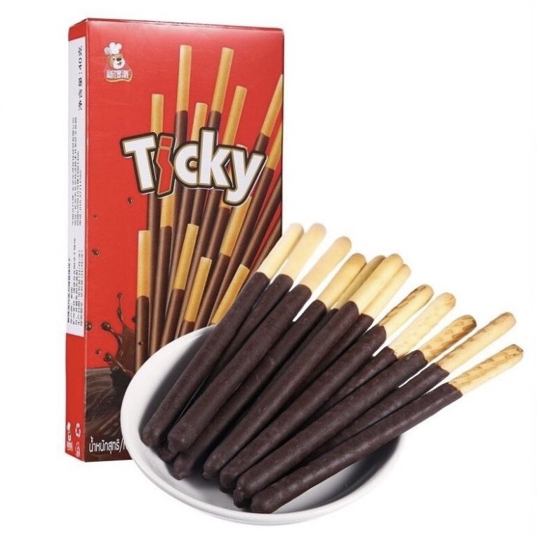 Bánh que ticky phủ kem thái lan lốc 12 hộp