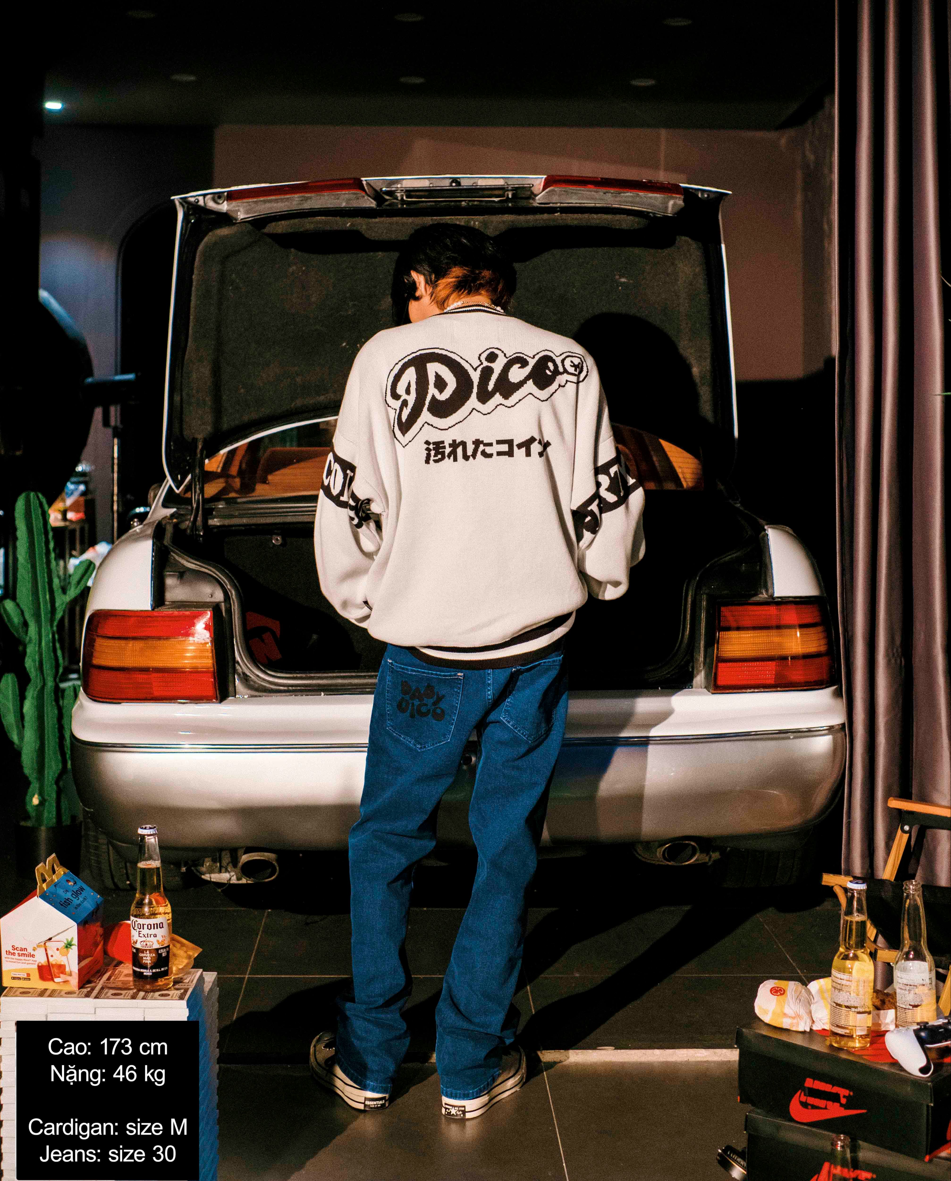 Áo Khoác DirtyCoins JP Knit Cardigan - White