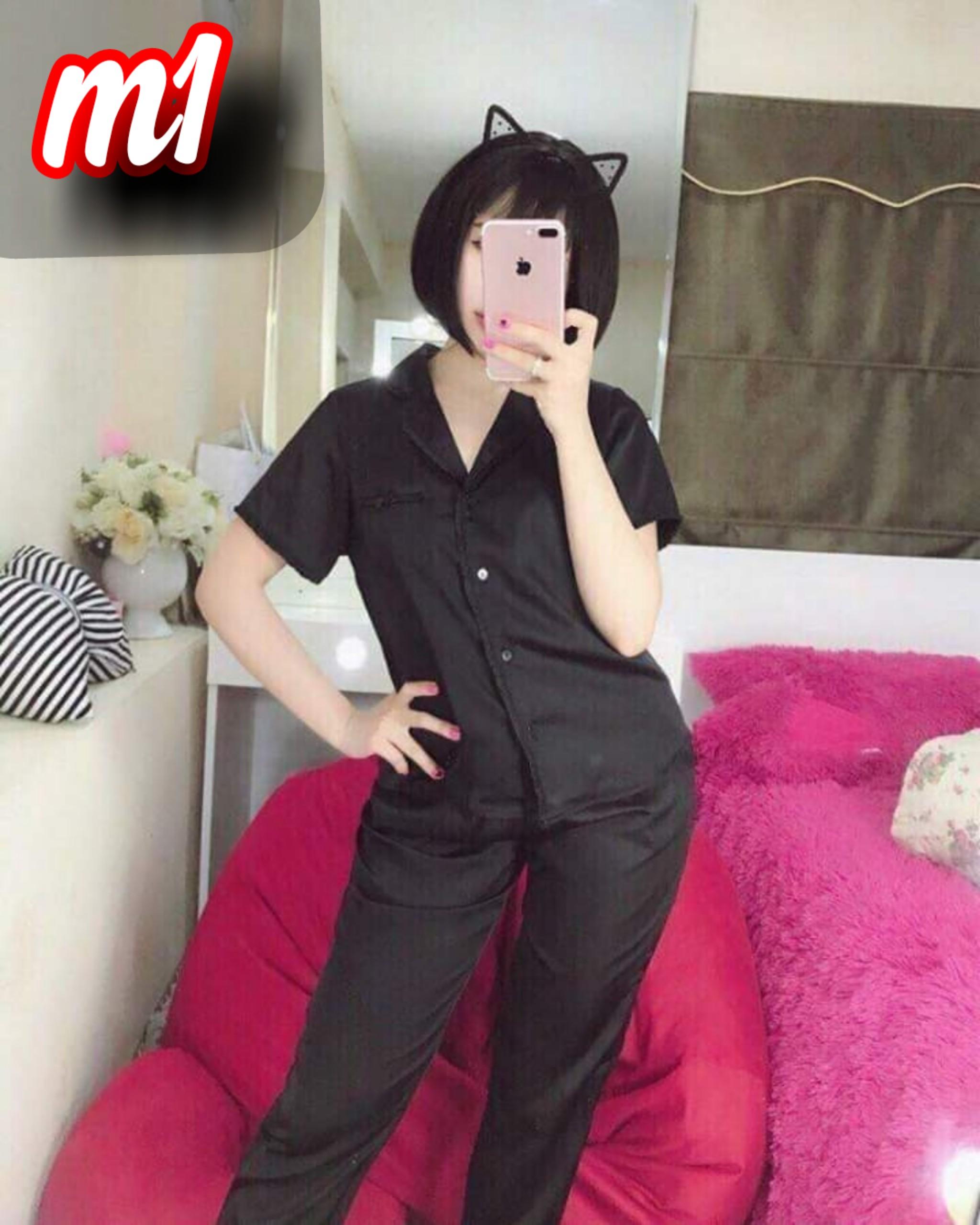 [HCM]Bộ Pijama Lụa Phối Bèo Đơn Giản Tinh Tế