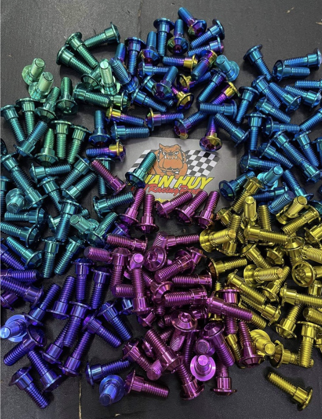 Ốc đĩa 8li23 có gờ Titan Gr5 gắn đĩa xe Ex150  các dòng xe Honda Wave Dream Winner Satria