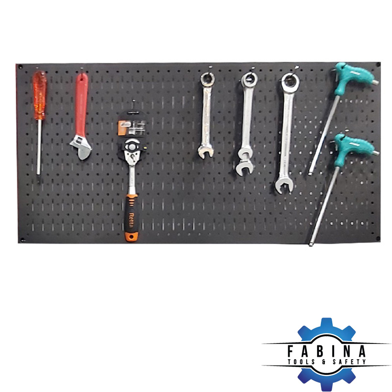 Tấm lưới Pegboard màu đen treo tường đa năng FABINA