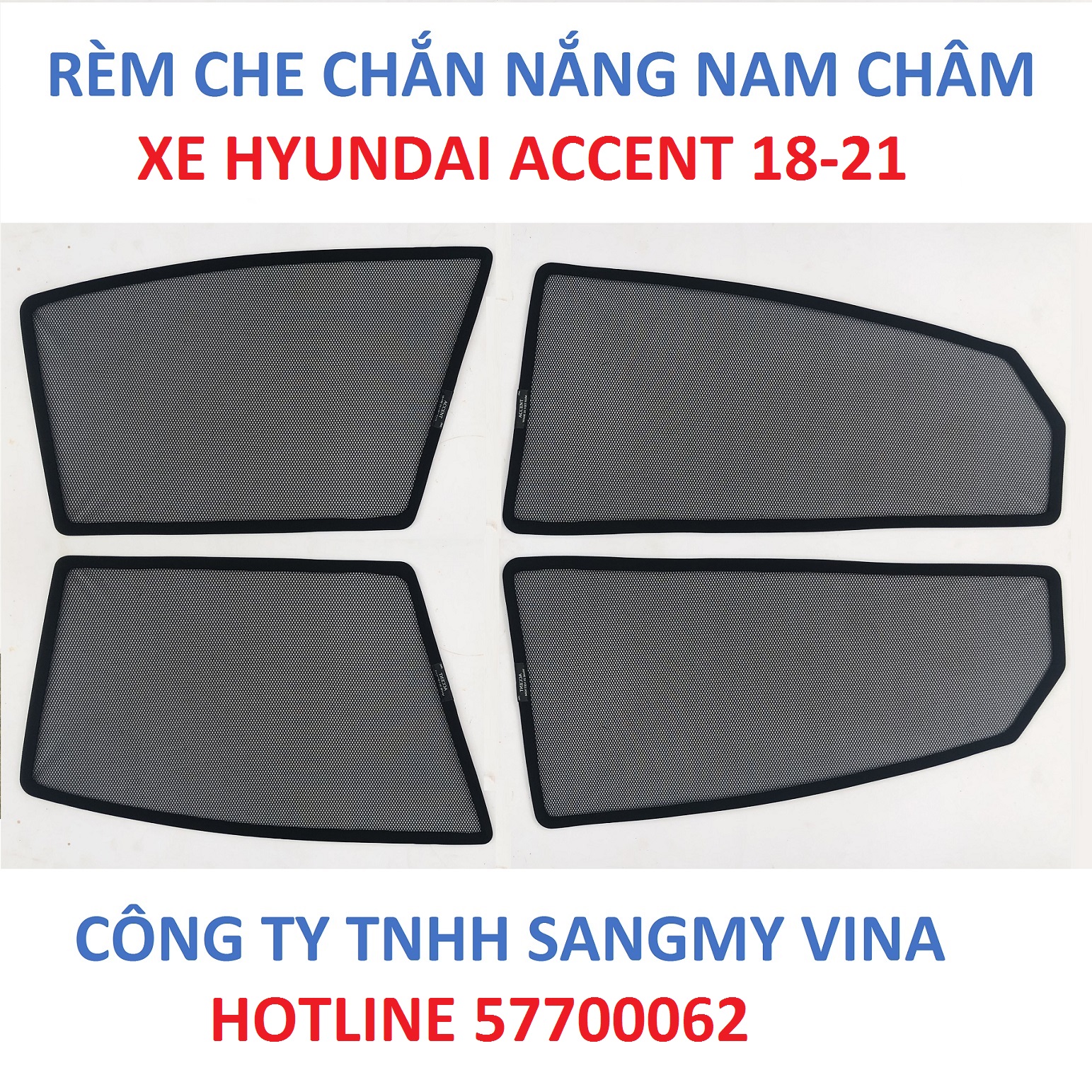 rèm che chắn nắng nam châm xe hyundai accent 2017-2021