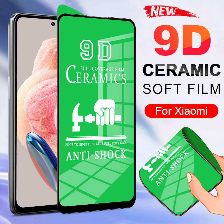 Kính Cường Lực Gốm Dẻo Siêu Dẻo Hd Không Sứt Mẻ Cho Xiaomi 13T 12T 11T Mi 11 Lite 10T 9T Pro Poco C65 X3 NFC GT M3 F2 Pro Redmi Note 12 Pro Plus 12S 4G 11S 10 9 8 7 9S 10S 13C 12C 9A 9C 8A K40 Gaming Miếng Dán Màn Hình Trong Suốt Full Màn Cong