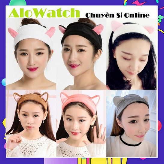 AloWatch  Băng Đô Cài Tóc Hình Tai Mèo