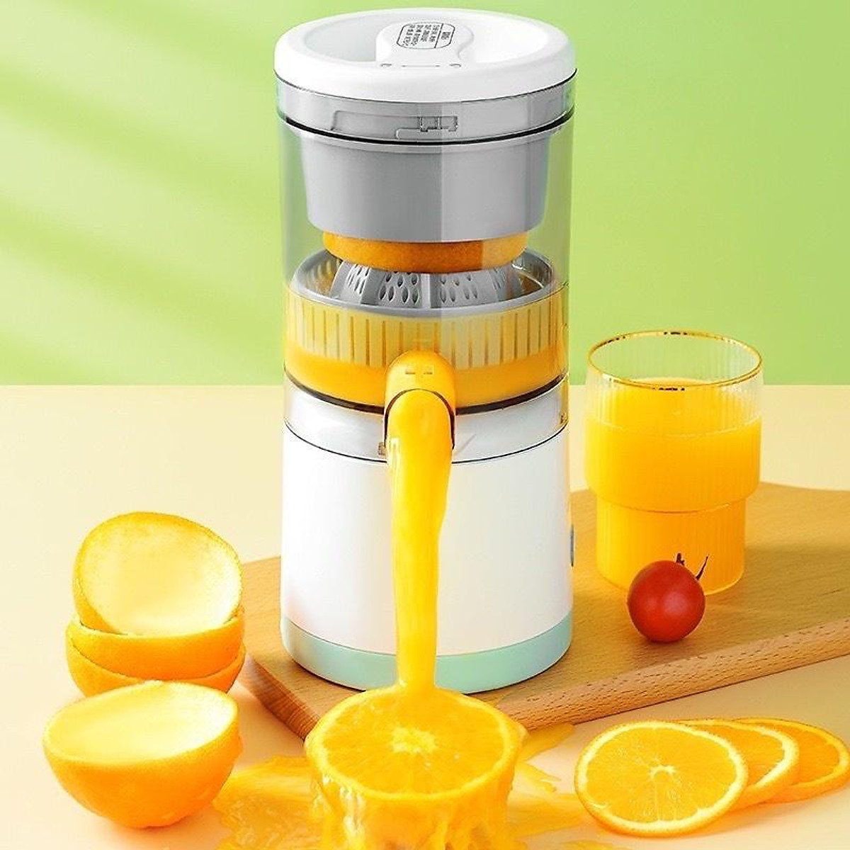 Máy ép cam tự động, máy vắt cam tự động không dây tiện dụng
