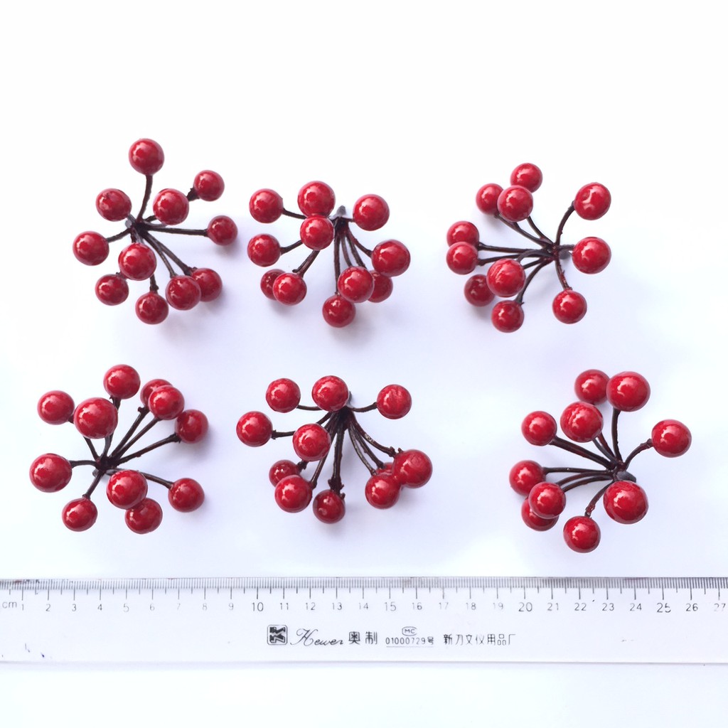 6 chùm quả Cherry to trang trí Noel