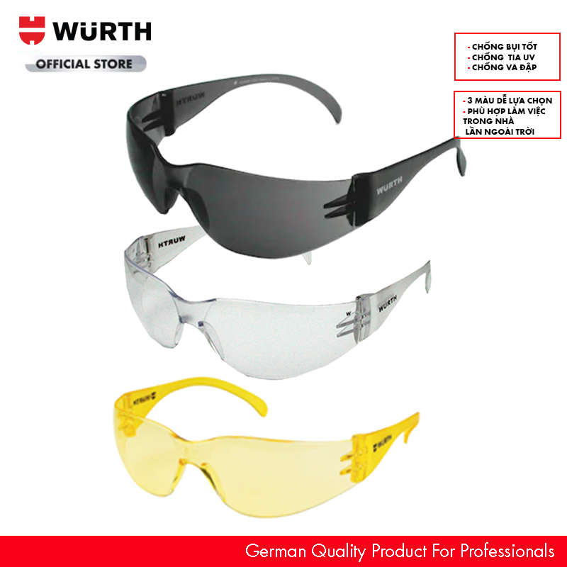 Wurth Kính Bảo Hộ Safety Glasses As Nzs1337-Pc-Clear
