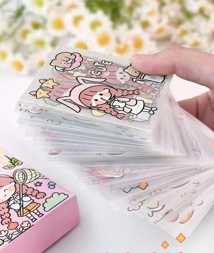 10 tấm sticker cắt sẵn cute trang trí sổ, bình nước,...