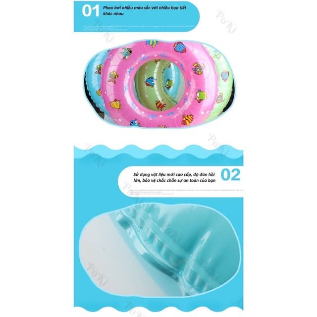 Phao Tròn Tập Bơi Cho Bé size 60-80- 90cm