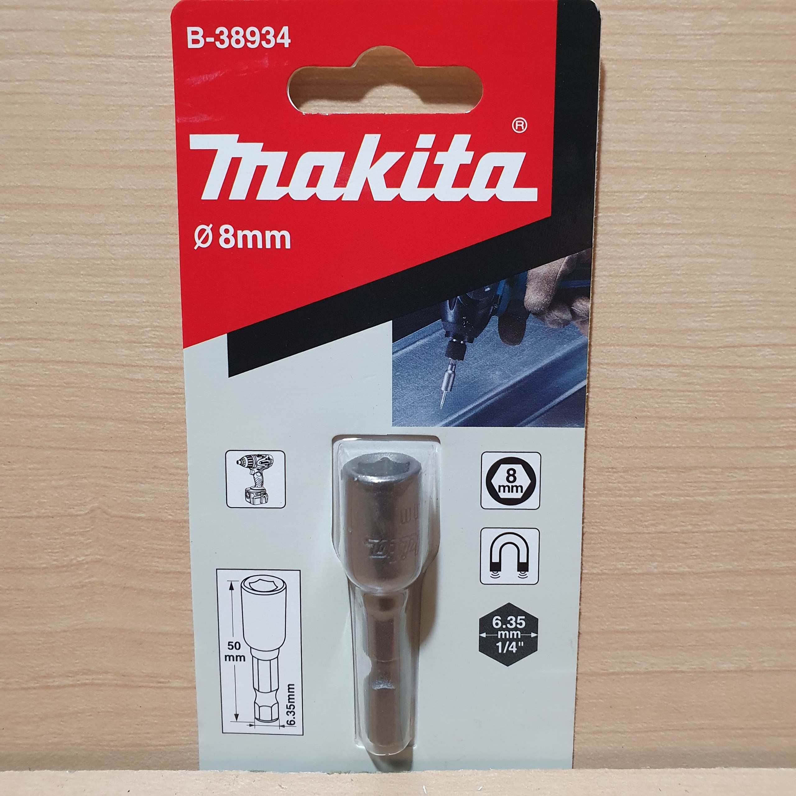 ĐẦU TUÝP MAKITA DÀI VẶN ỐC 1PC 8X50MM (ĐẦU BẮN TÔN)