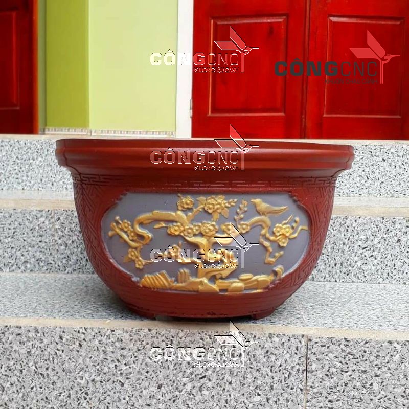 [Khuôn chậu Tròn] Khuôn Chậu Cảnh ABS Tròn 50