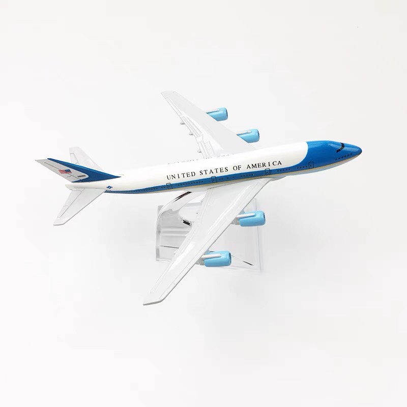 Máy bay mô hình Air Force One B747 (Obama, 16cm)