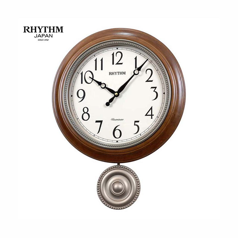 Đồng hồ treo tường rhythm cmj549nr06 wooden wall clocks chime