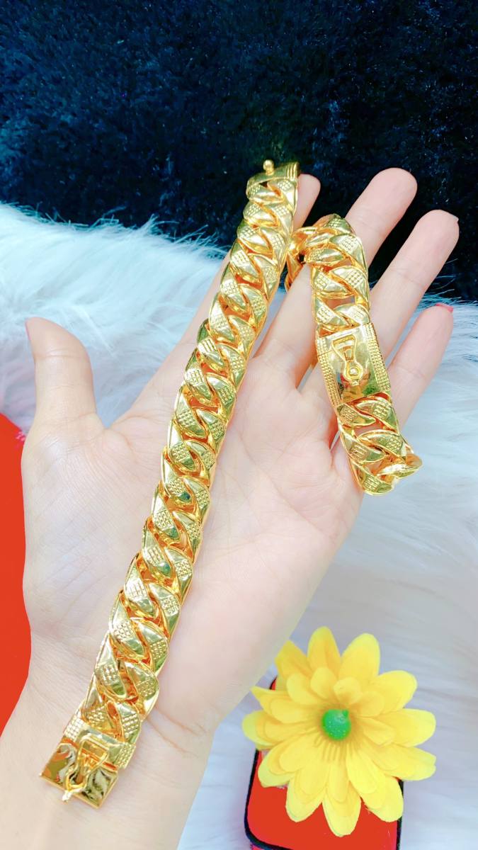 Lắc Tay Mắt Xích Nam Nữ Vàng 10k - 120RL170522 - Juri Shop - Chất Liệu Lõi Bạc Pha Cao Cấp Cam Kết Không Đen - Không Dị Ứng - Dùng Đi Tiệc Vô Cùng Sang Chảnh - lắc tay nữ vàng 18k, lắc tay vàng trắng, lắc tay nam Vàng