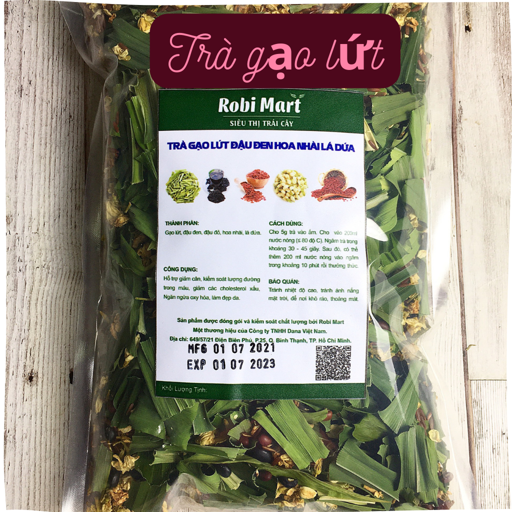 Lá dứa sấy lạnh Robi Mart gói 100 gram - Hàng loại 1 chính hãng