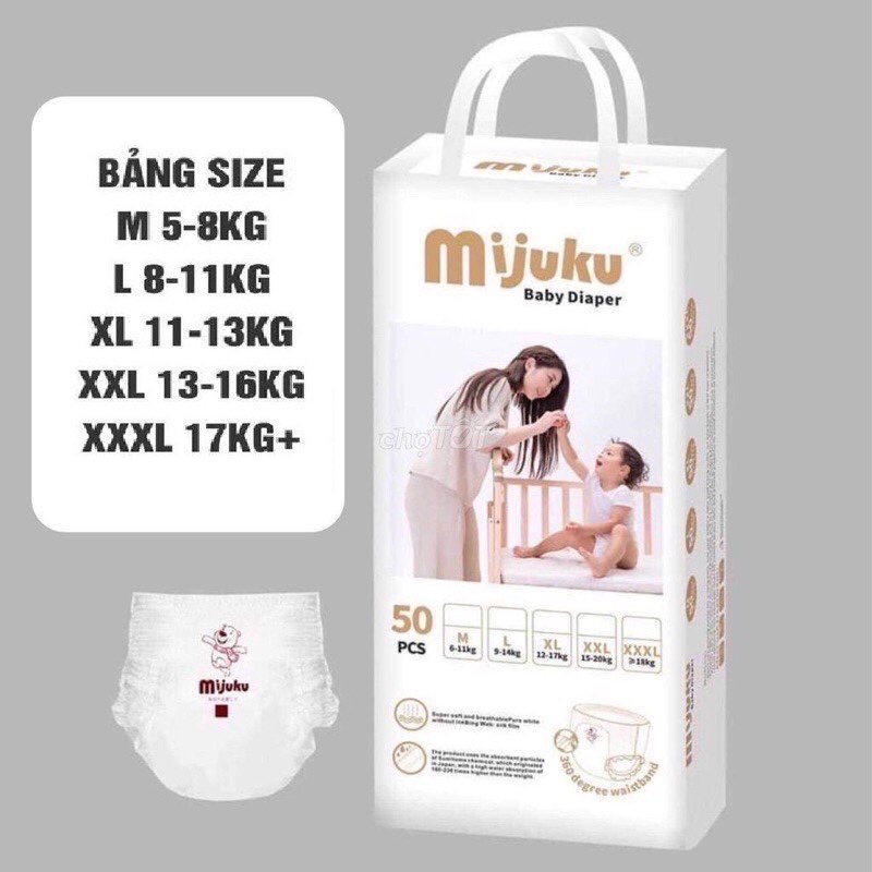 [HCM]ta dan mijuku size s 50 mieng 4-8kg