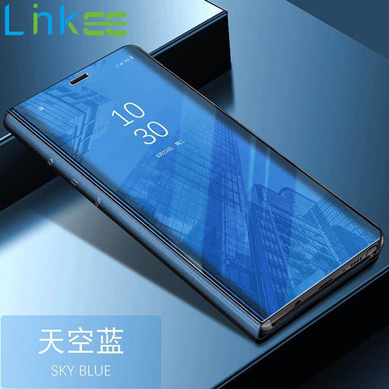 Dành Cho Samsung Galaxy Note 8 Ốp Điện Thoại Ốp Lưng Trong Suốt Thông Minh Chân Đế Lật Ốp Gương