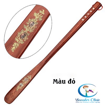 Đón gót giày bằng gỗ nguyên khối họa tiết khảm trai cao cấp đủ size - cho giày nam & nữ