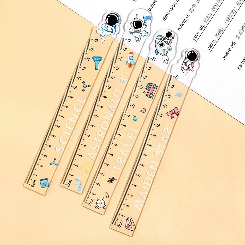 Thước kẻ học sinh 15cm in hình dễ thương