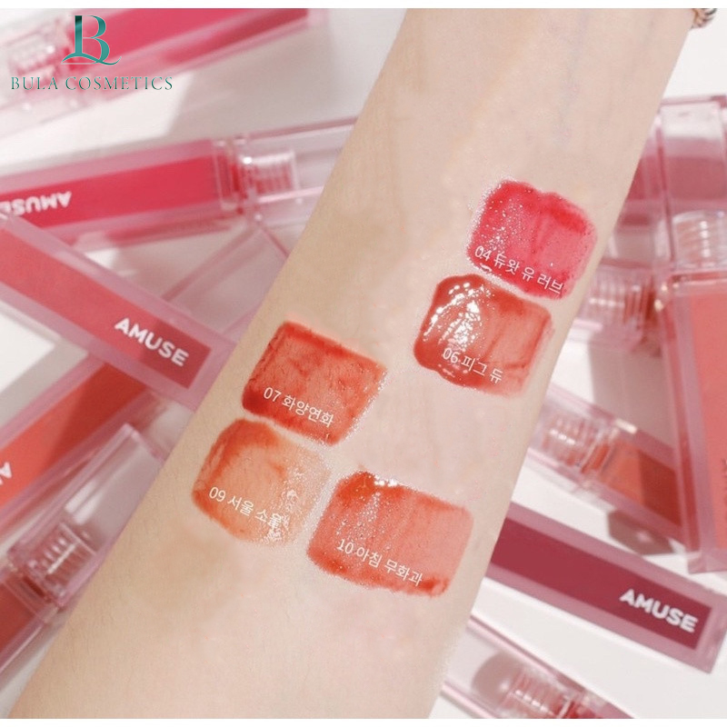 Son Tint Bóng AMUSE Dew Tint Thuần Chay