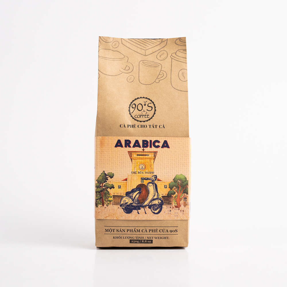 Cà phê hạt arabica nguyên chất rang mộc - 100% cà phê sạch - 90s coffee vietnam