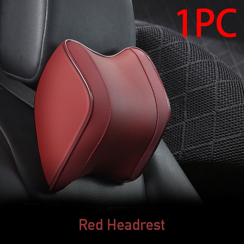 Car Headrest Pillow Interior Front Seat Pillows Waist Back Support Memory Foam Cotton for Neck Head Rest Protector Accessories