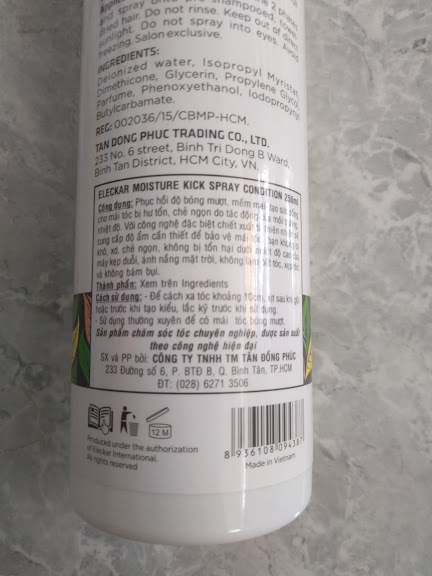 Xịt dưỡng tóc Eleckar 250ml