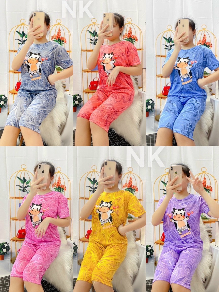 Đồ Bộ Lửng Nữ - COTTON THUN Size dưới 52kg