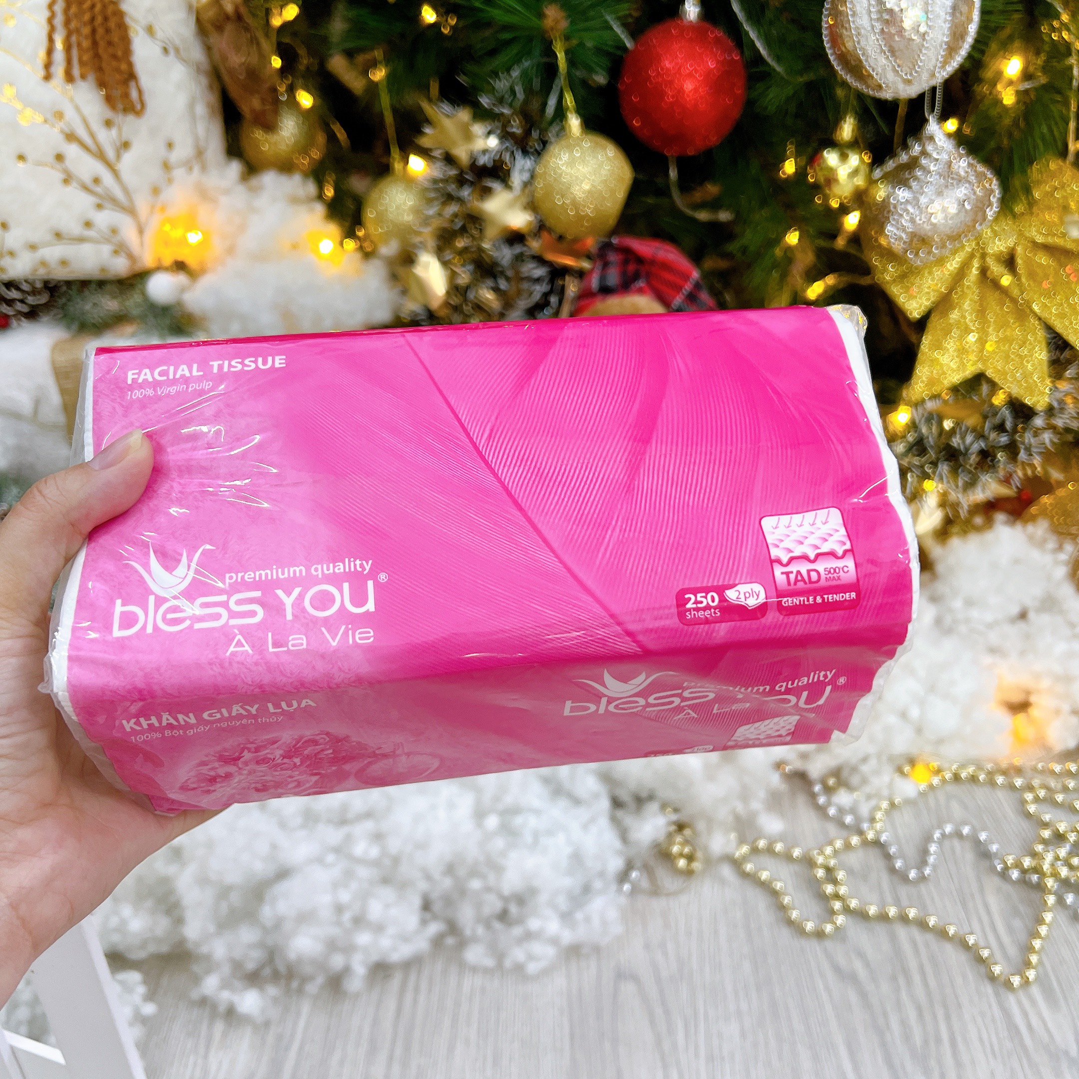 Khăn Giấy Lụa Bless You 2 Lớp Cao Cấp 250 Tờ