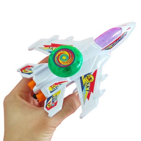MÁY BAY PHI CƠ ĐỒ CHƠI CHẠY DÂY RÚT CÓ ĐÈN XOAY 360 ĐỘ