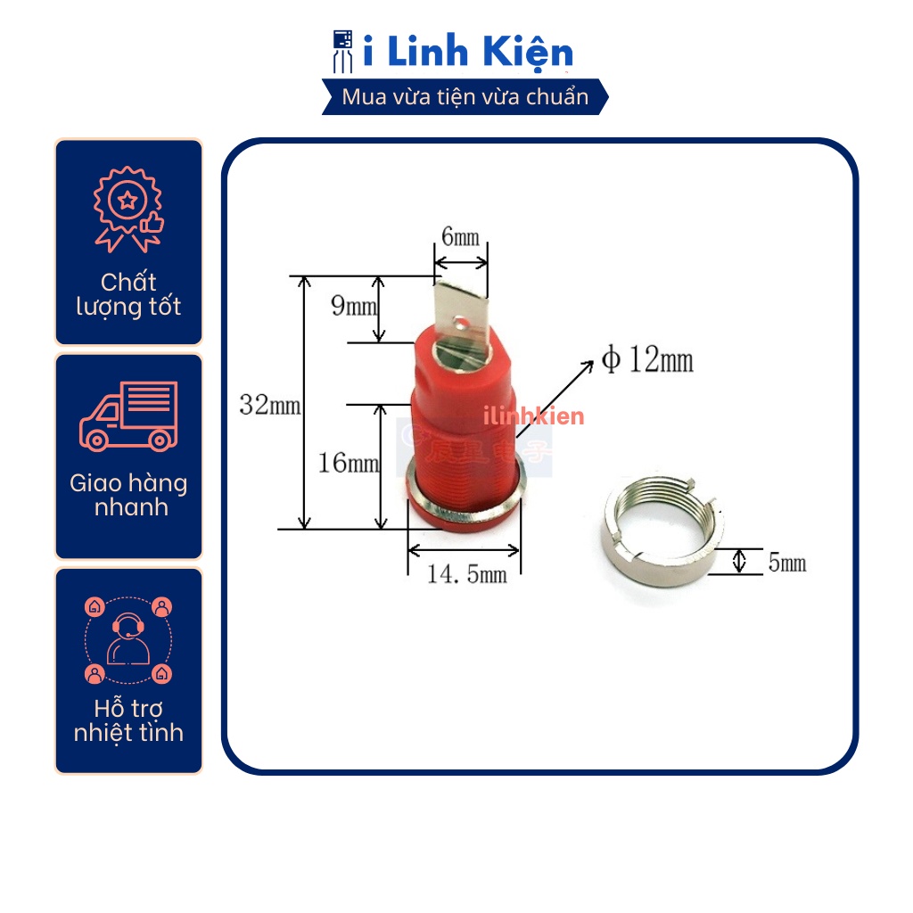 Jack bắp chuối cái 4mm chất lượng tốt ( 1 cái )