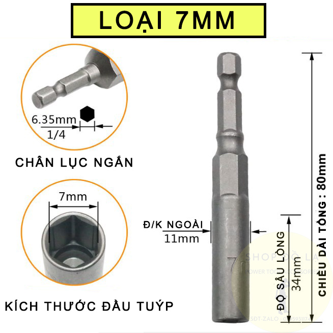 [Bán Lẻ]Đầu Chụp Bulong Chân Lục Giác